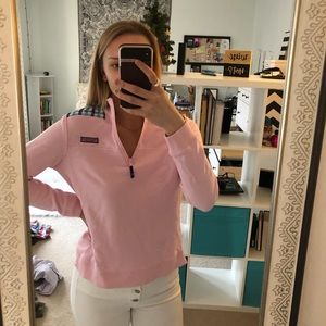 Vineyard vines shep shirt pink with blue plaid